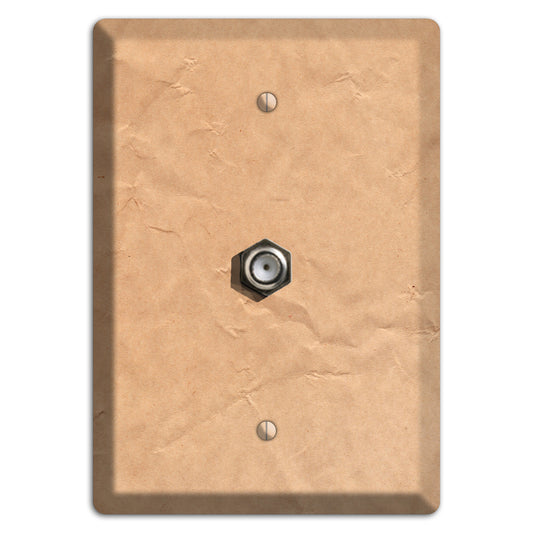 Aged Paper 6 Cable Wallplate