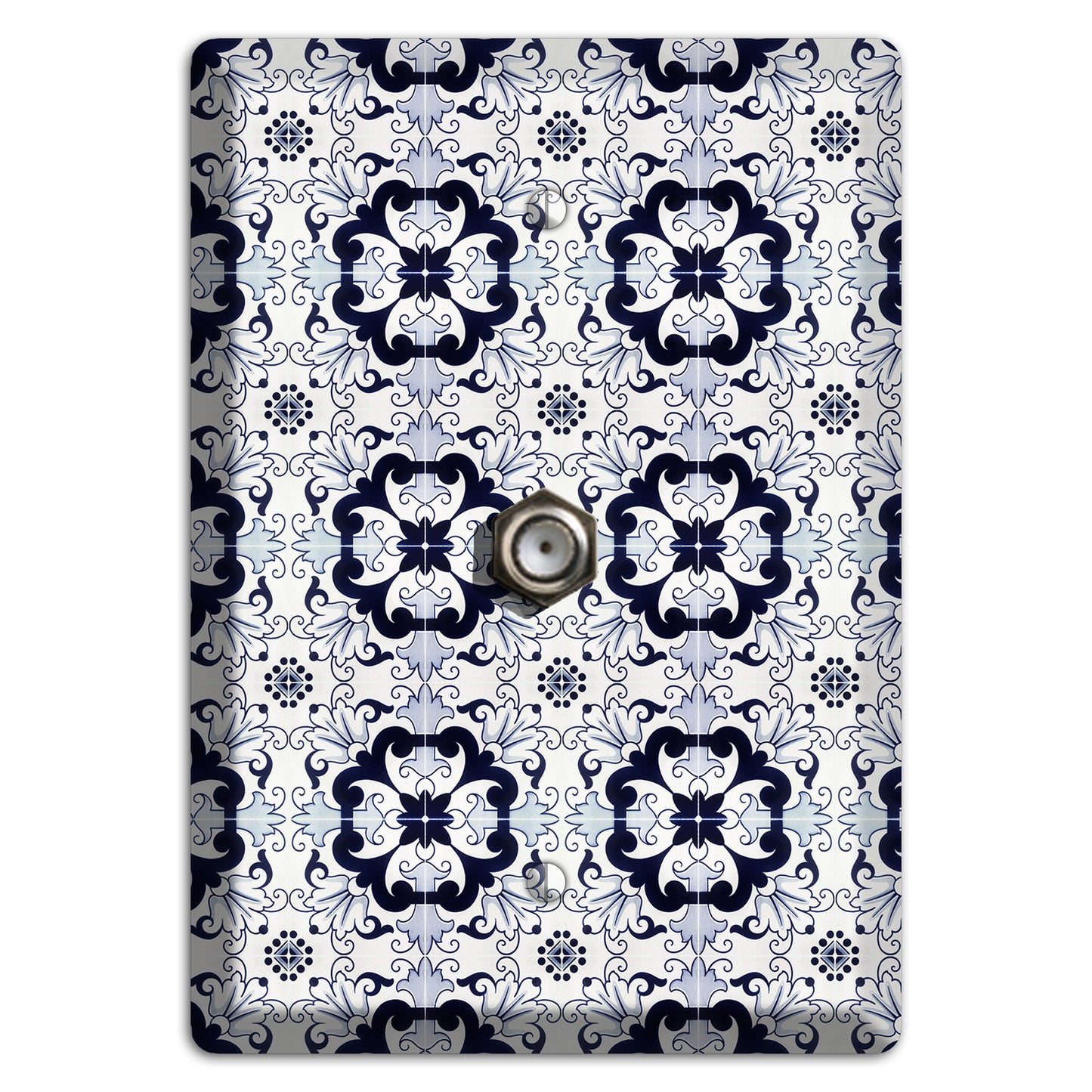 Tavira Tiles 7 Cable Wallplate