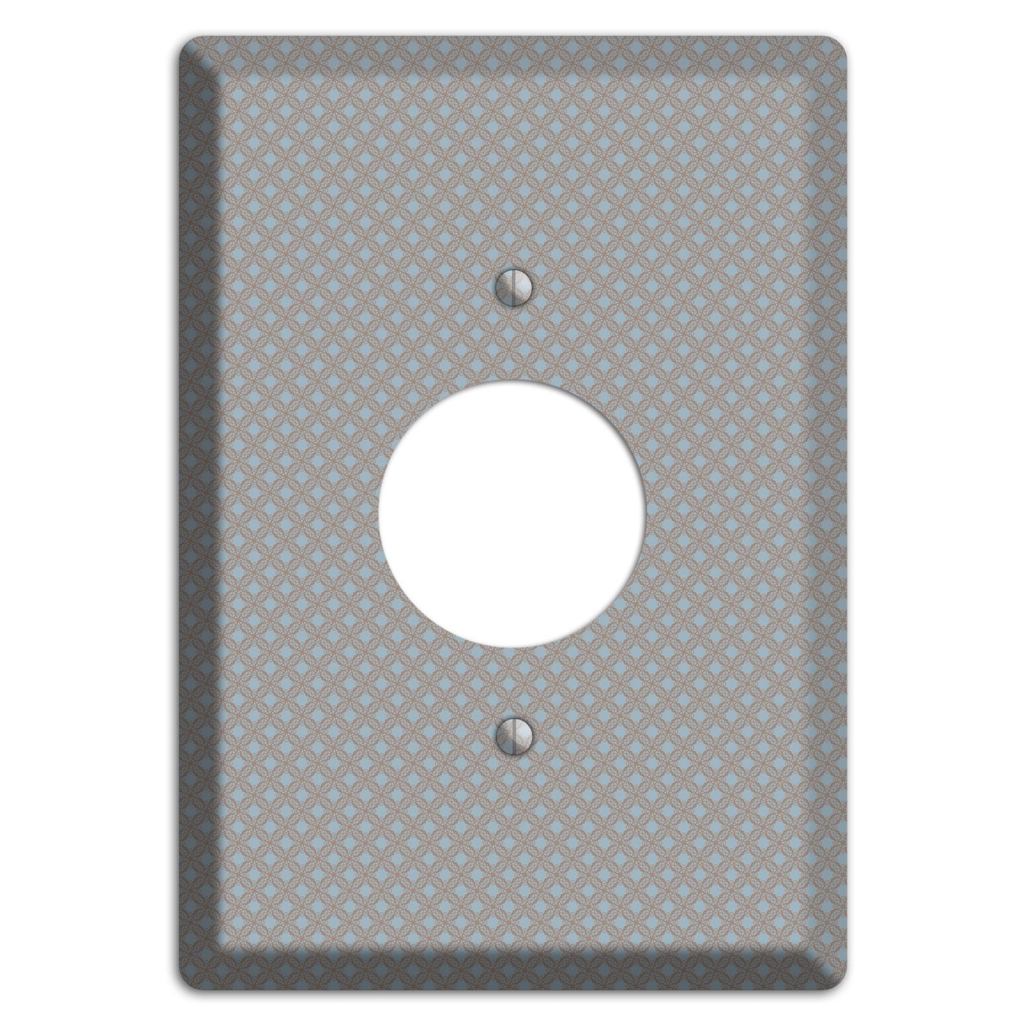 Multi Grey Lattice Single Receptacle Wallplate