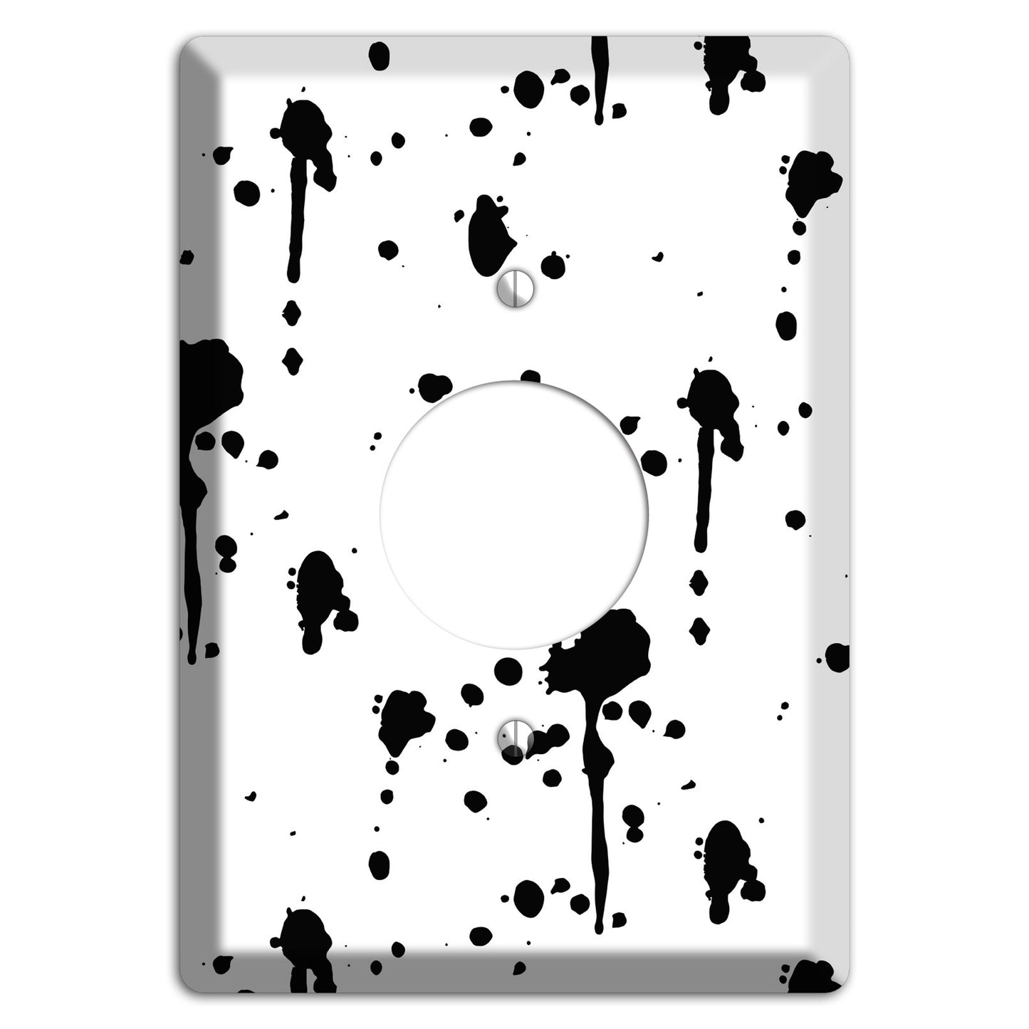 Ink Drips 1 Single Receptacle Wallplate