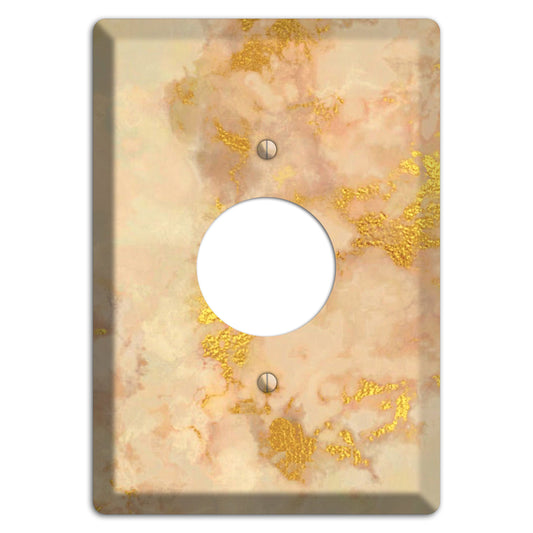 Old Gold Marble Single Receptacle Wallplate