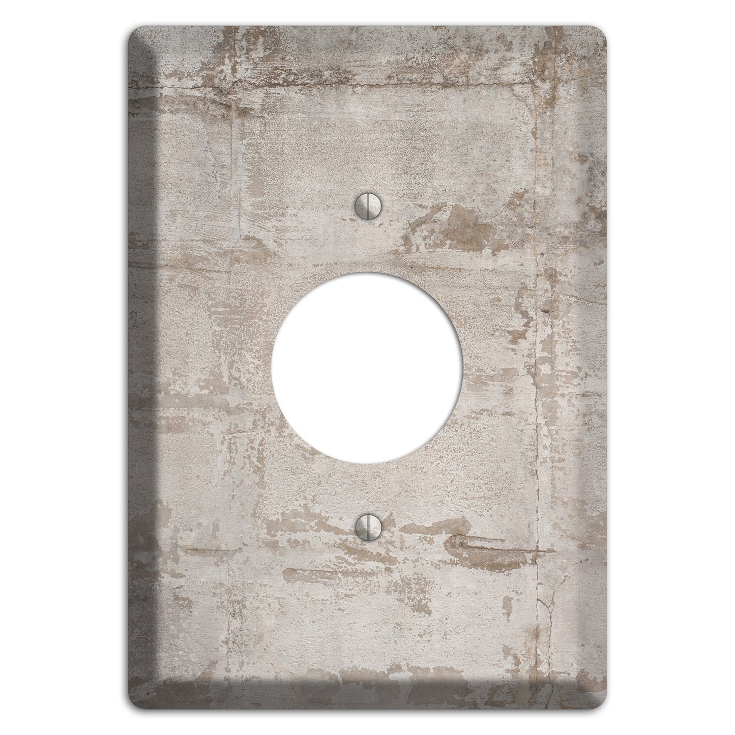 Old Concrete 3 Single Receptacle Wallplate