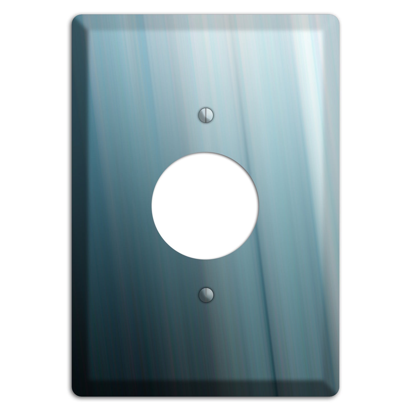 Dusty Blue Ray of Light Single Receptacle Wallplate