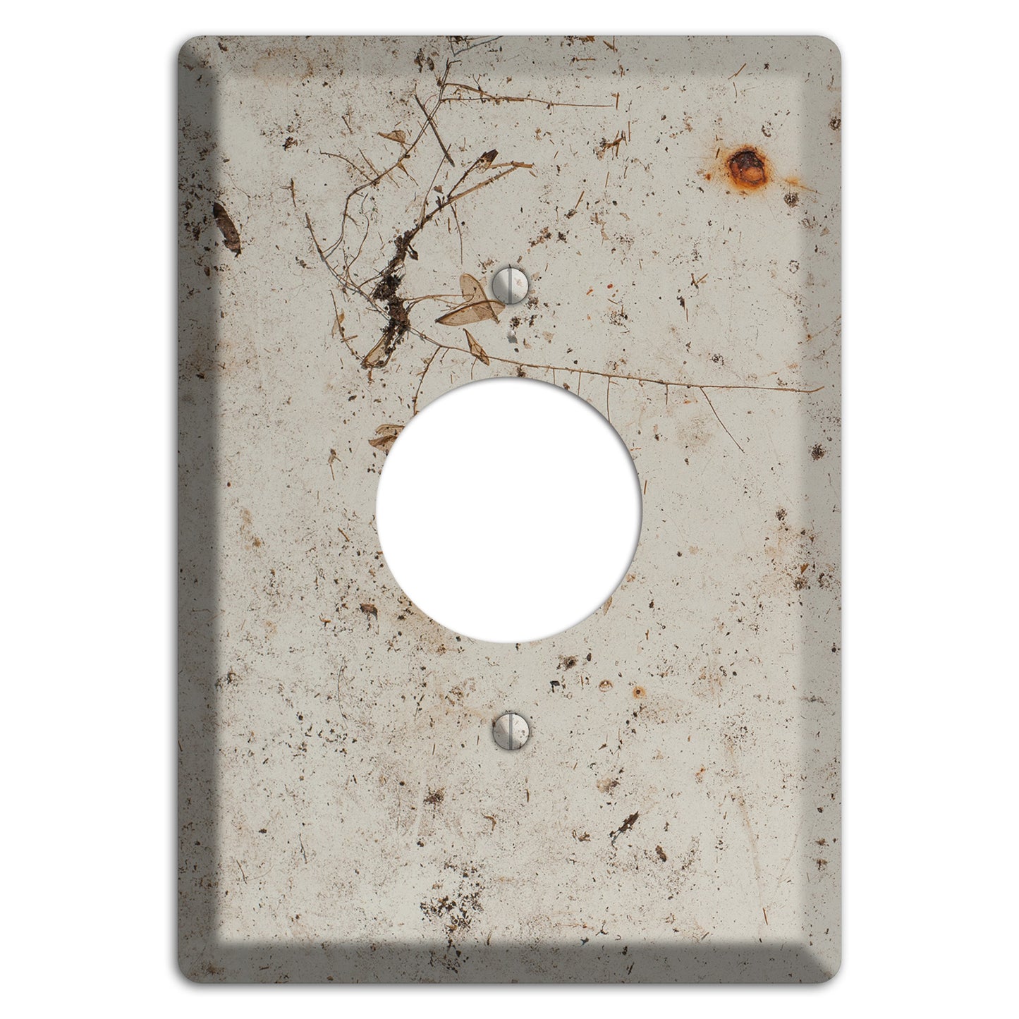 Spotted Concrete Single Receptacle Wallplate