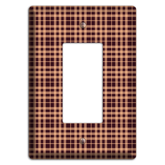 Beige and Black Plaid Rocker Wallplate