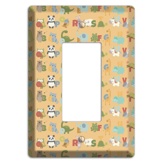 Animal Alphabet 1 Rocker Wallplate