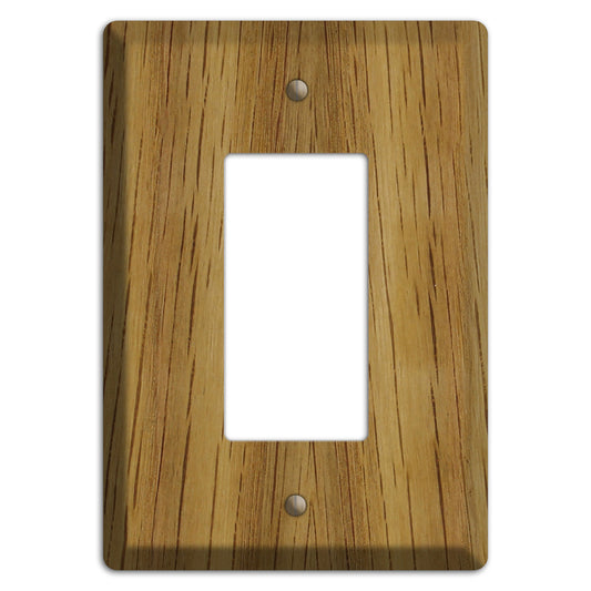 Unfinished White Oak Wood Single Rocker Cover Plate