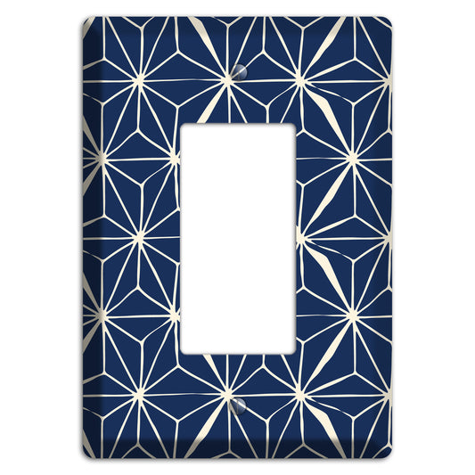 Navy Geometric Tile Rocker Wallplate