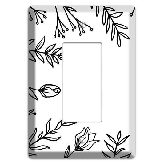 Hand-Drawn Floral 36 Rocker Wallplate