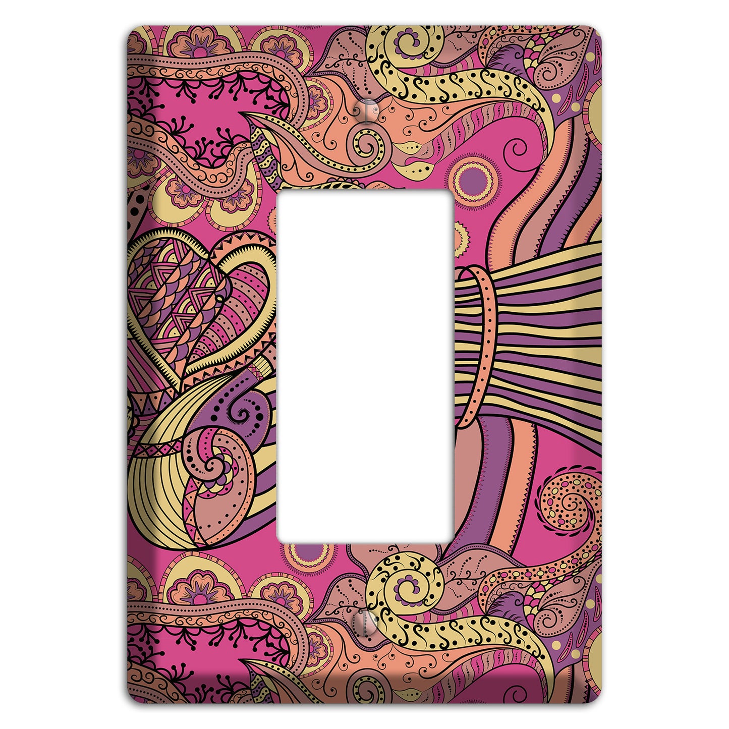 Retro Flourish 1 Rocker Wallplate