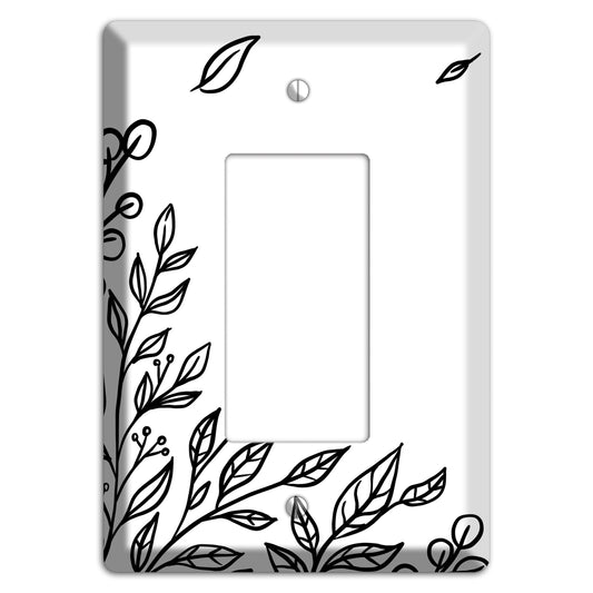 Hand-Drawn Floral 21 Rocker Wallplate