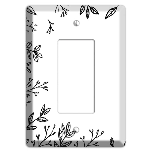 Hand-Drawn Floral 29 Rocker Wallplate