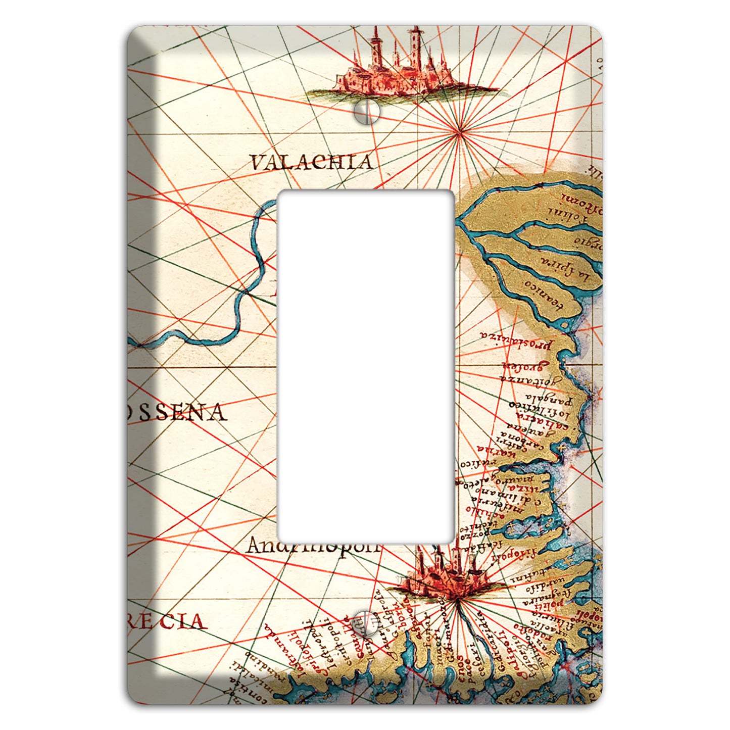 Map of Bulgaria Rocker Wallplate