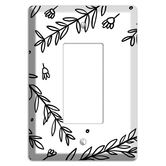 Hand-Drawn Floral 37 Rocker Wallplate