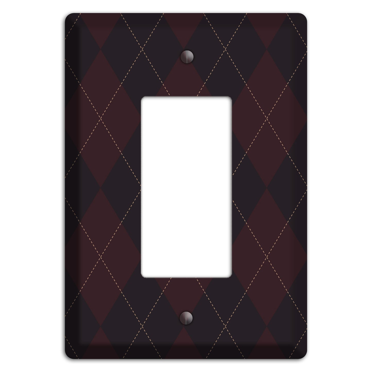 Black Argyle Rocker Wallplate