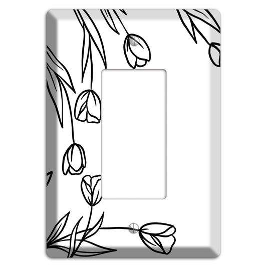 Hand-Drawn Floral 31 Rocker Wallplate