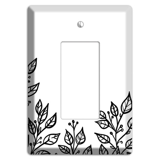 Hand-Drawn Floral 20 Rocker Wallplate