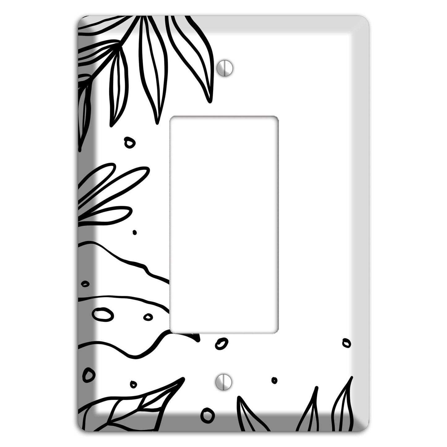 Hand-Drawn Floral 14 Rocker Wallplate