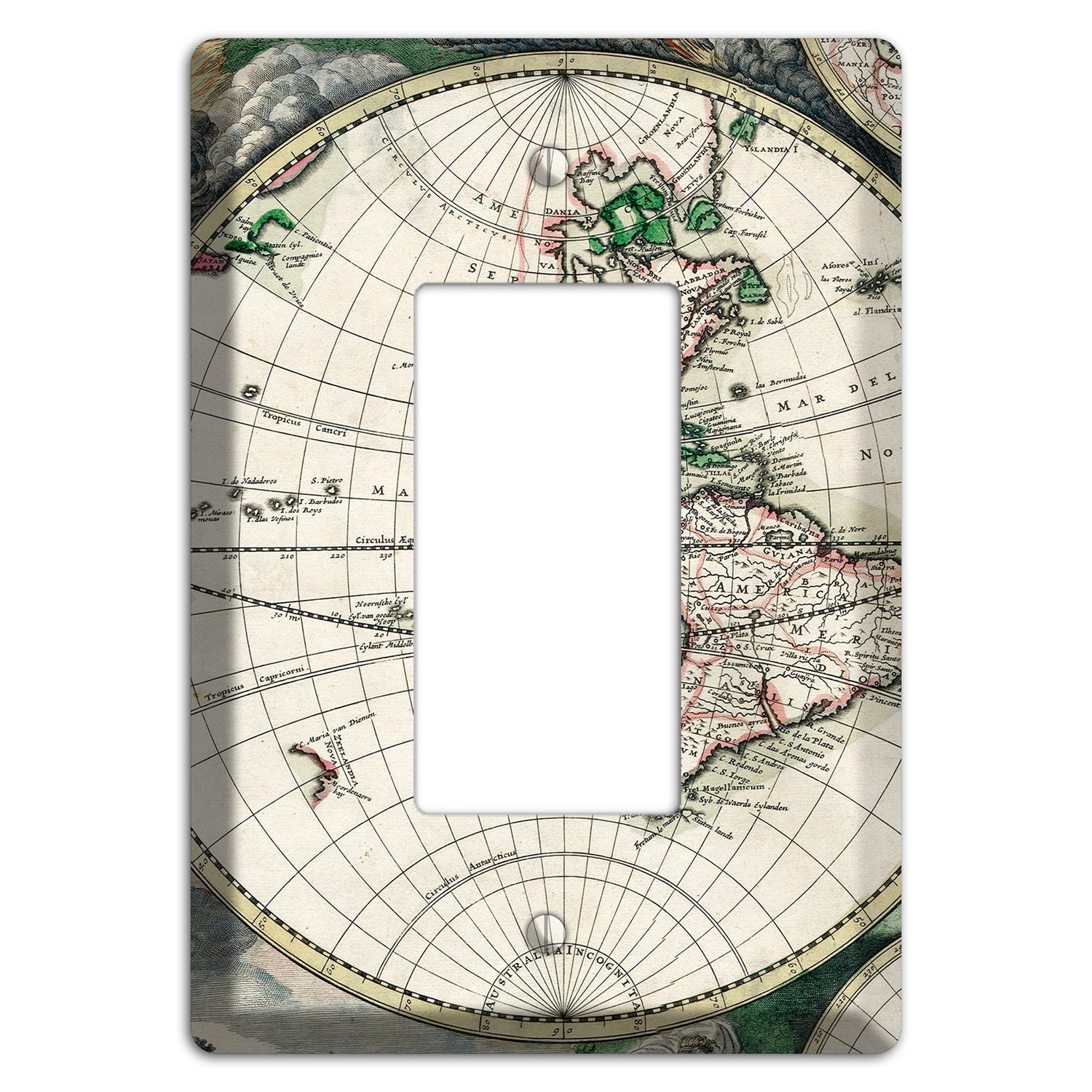 Global Map Rocker Wallplate