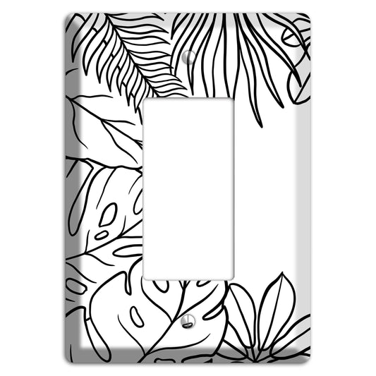 Hand-Drawn Leaves 3 Rocker Wallplate