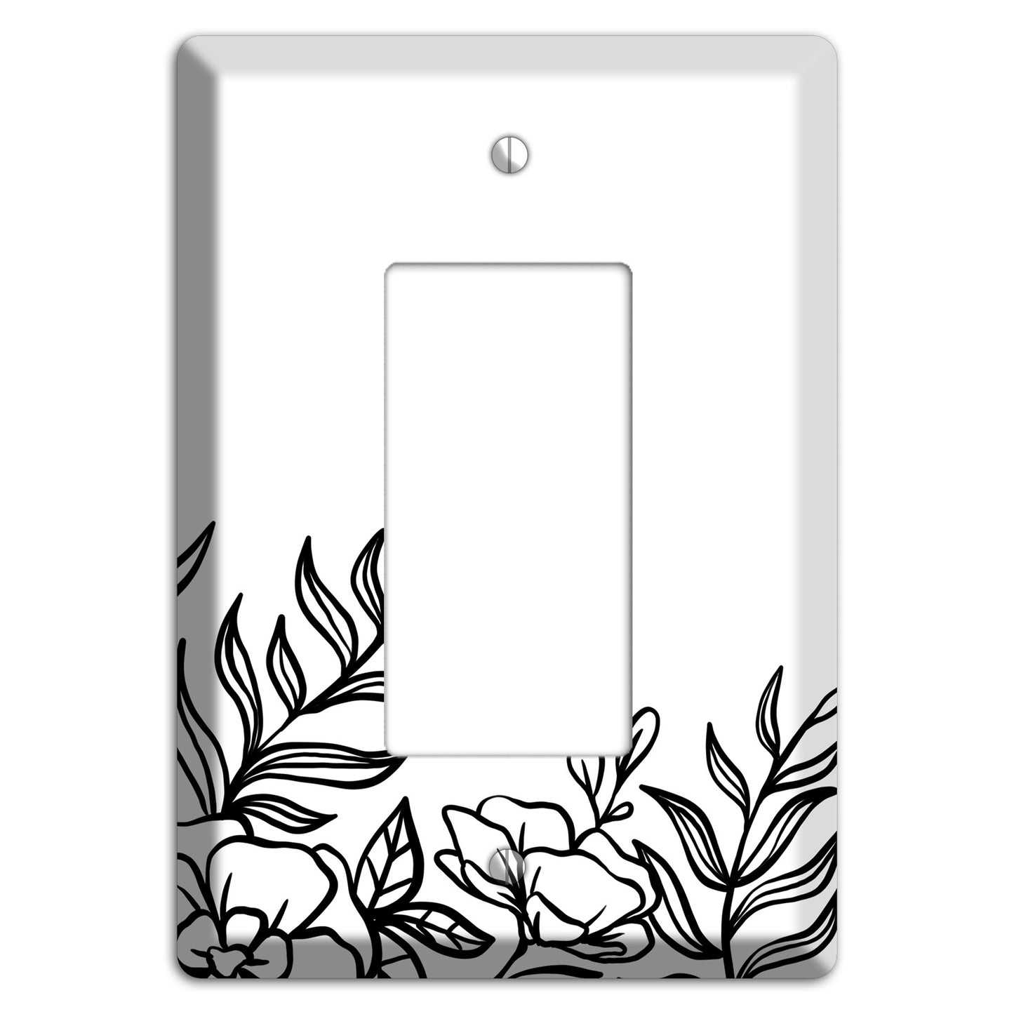 Hand-Drawn Floral 16 Rocker Wallplate