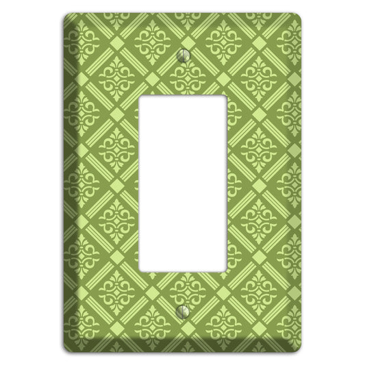 Green Damask diamonds Rocker Wallplate