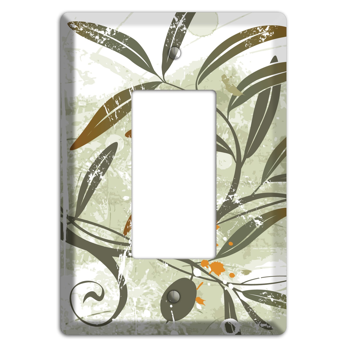 Green Olive Foliage Rocker Wallplate