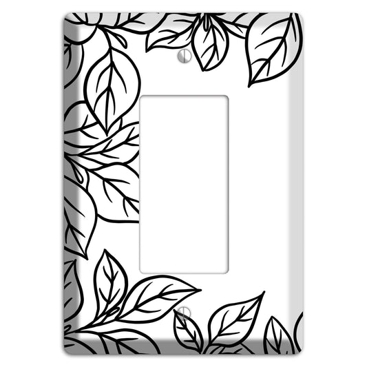 Hand-Drawn Leaves 7 Rocker Wallplate