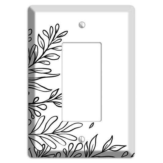 Hand-Drawn Floral 8 Rocker Wallplate