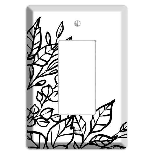 Hand-Drawn Floral 19 Rocker Wallplate