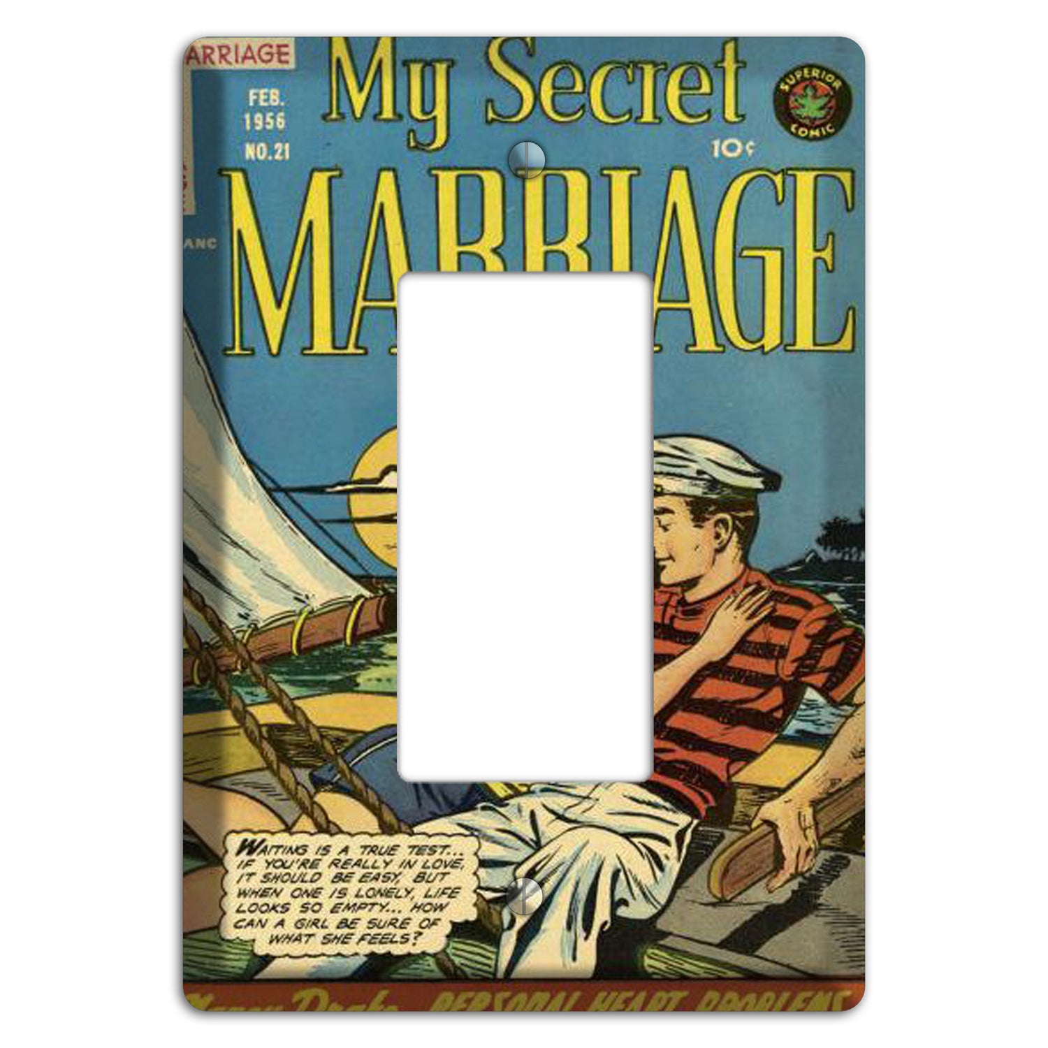 My Secret Marriage Vintage Comics Rocker Wallplate