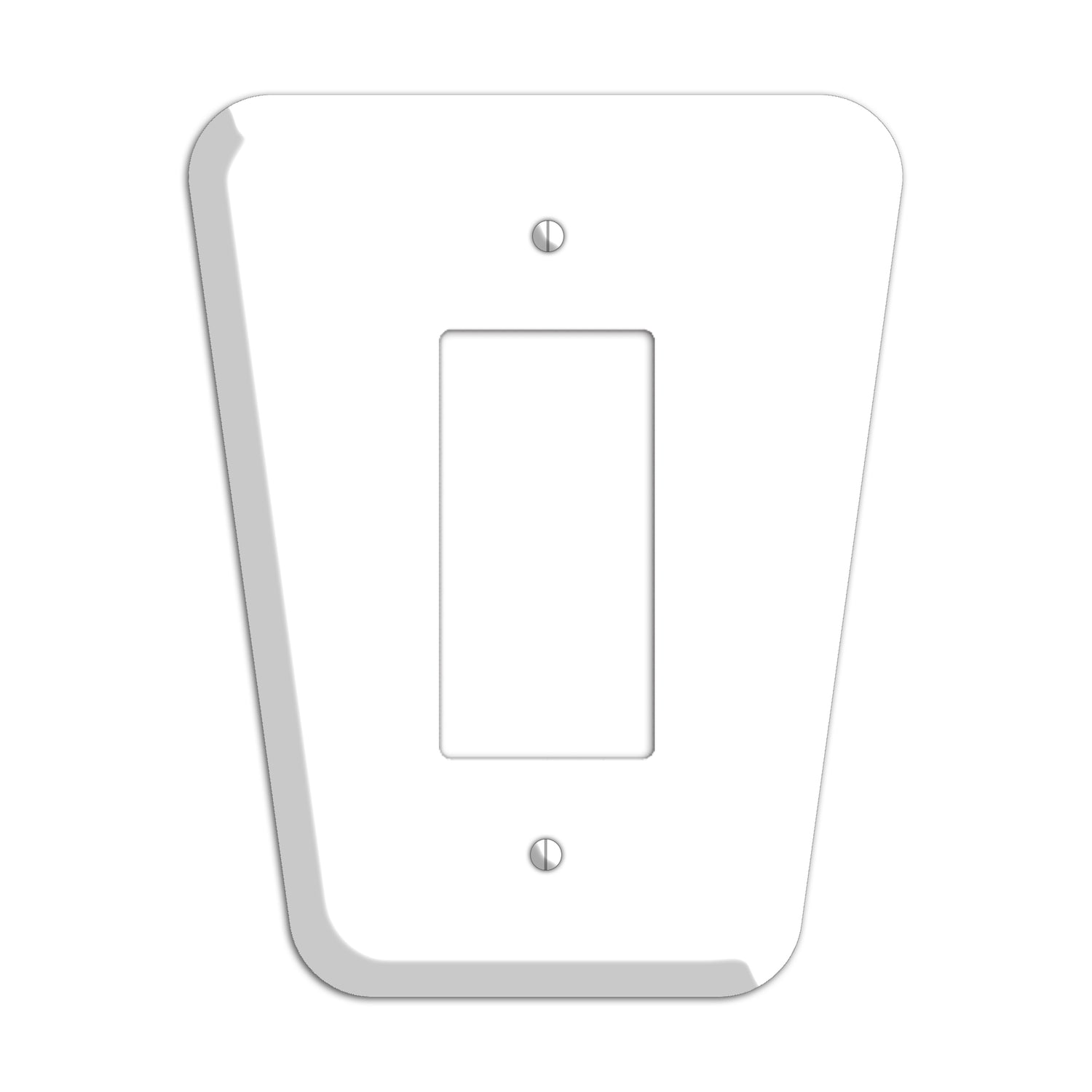 White Mid-Century Rocker Wallplate