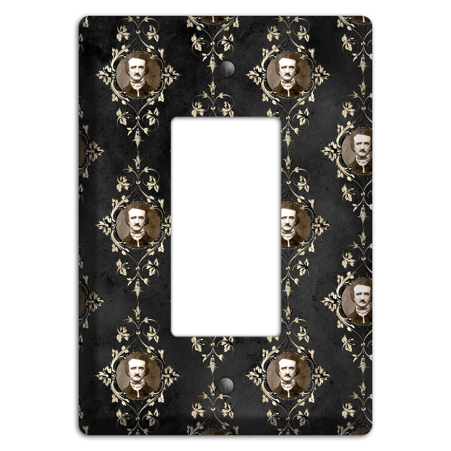 Edgar Allen Poe Self Portrait Rocker Wallplate