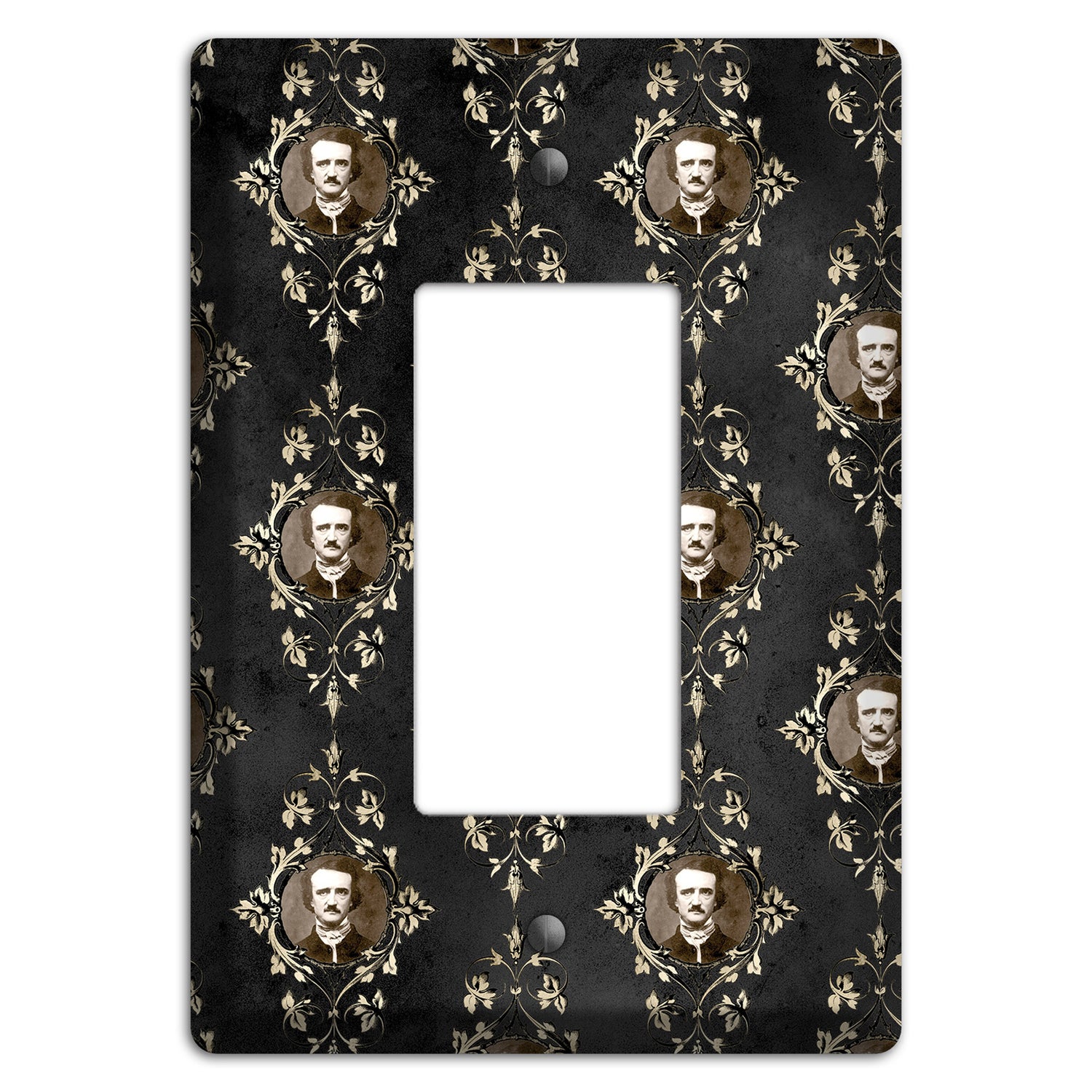 Edgar Allen Poe Self Portrait Rocker Wallplate