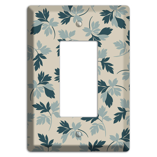 Blue Leaves Rocker Wallplate