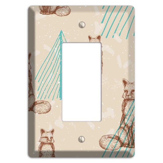 Wildlife Fox Rocker Wallplate