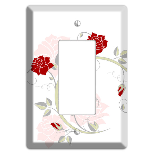 Red Rose Rocker Wallplate