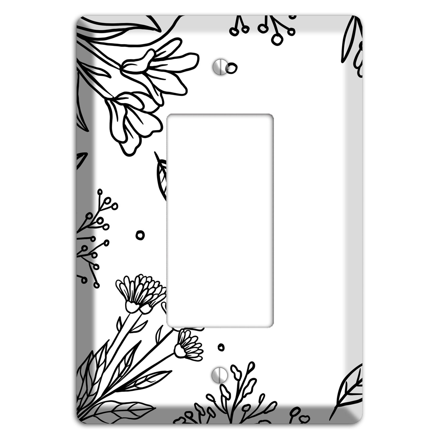 Hand-Drawn Floral 30 Rocker Wallplate