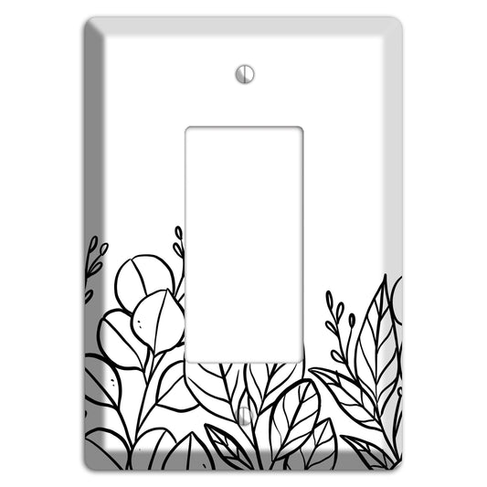 Hand-Drawn Floral 15 Rocker Wallplate