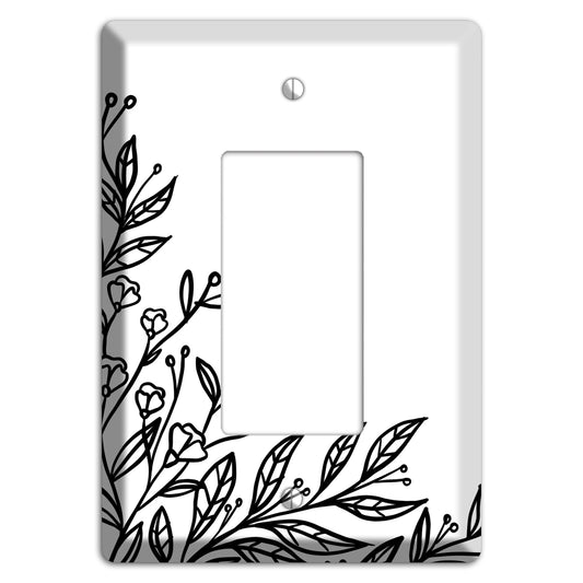 Hand-Drawn Floral 2 Rocker Wallplate