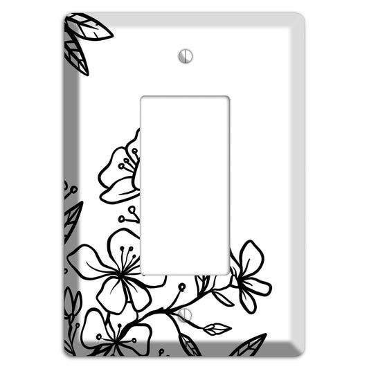 Hand-Drawn Floral 18 Rocker Wallplate