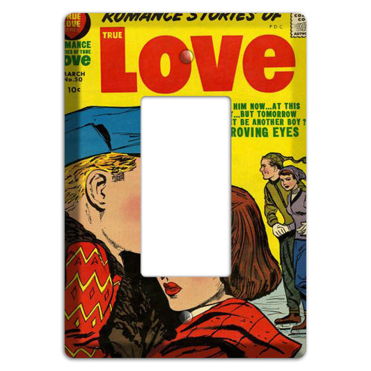 Love Vintage Comics Rocker Wallplate