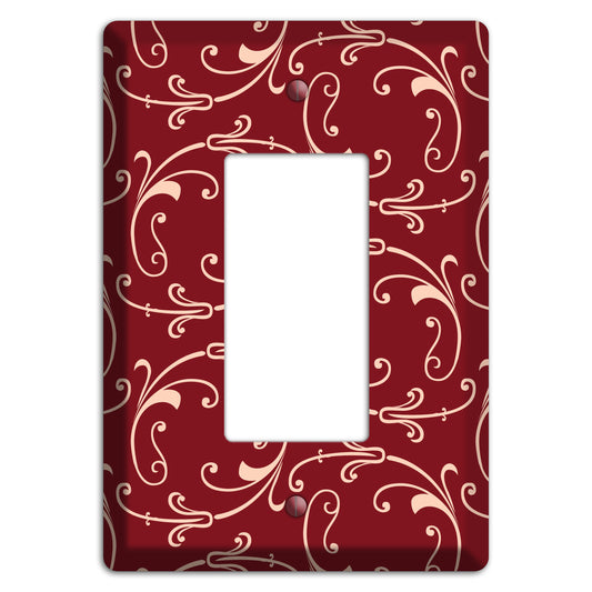 Burgundy Victorian Sprig Rocker Wallplate