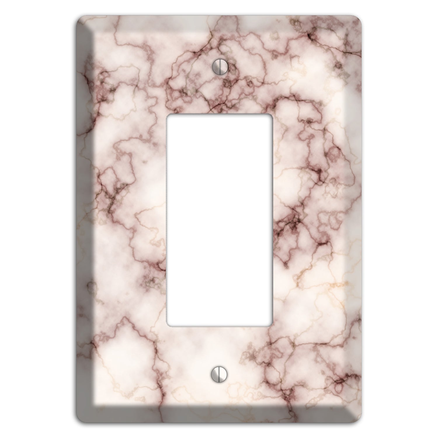 Burgundy Stained Marble Rocker Wallplate