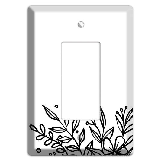 Hand-Drawn Floral 11 Rocker Wallplate