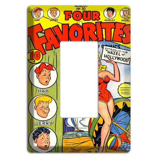 Hazel of Hollywood Vintage Comics Rocker Wallplate