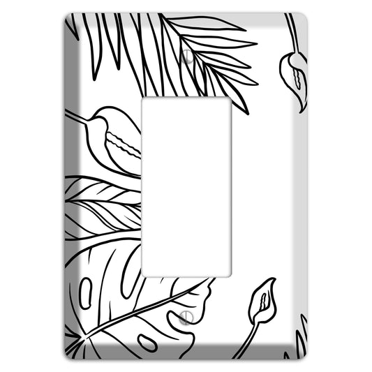 Hand-Drawn Leaves 1 Rocker Wallplate