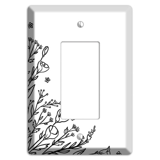 Hand-Drawn Floral 35 Rocker Wallplate