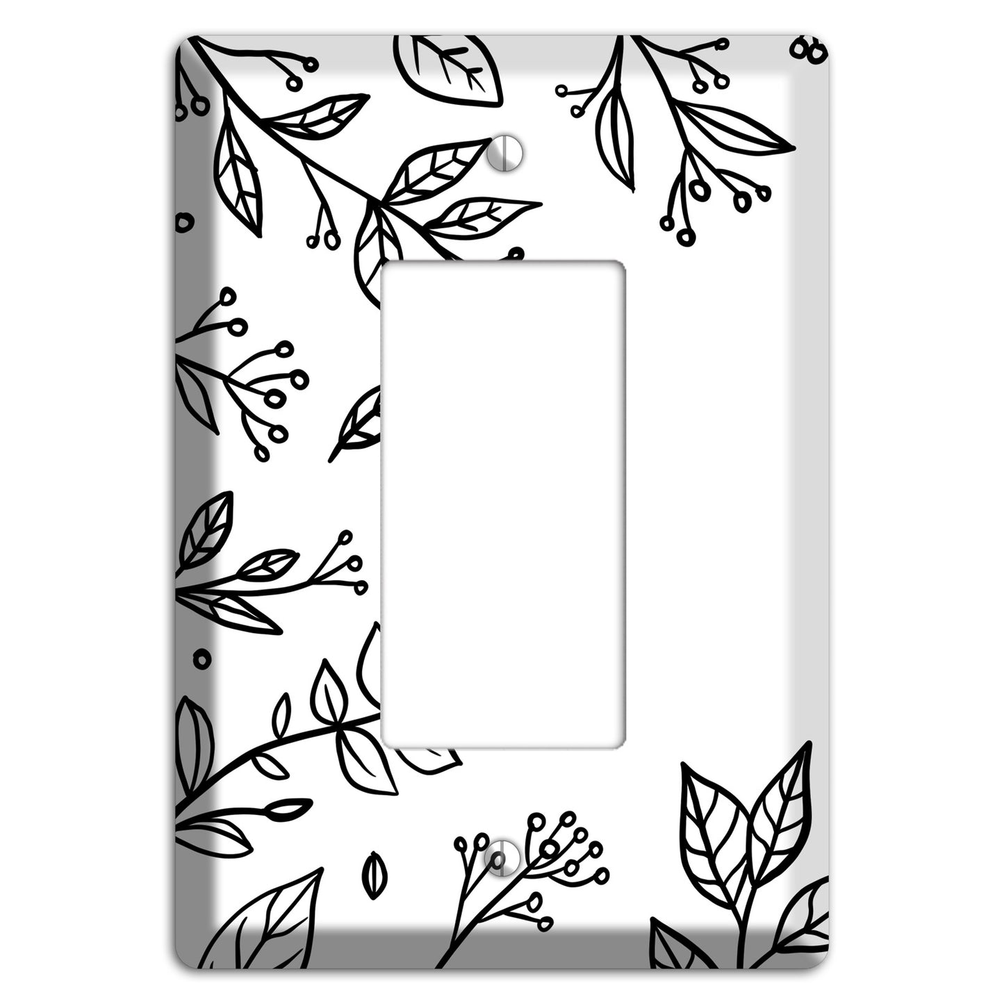 Hand-Drawn Floral 28 Rocker Wallplate