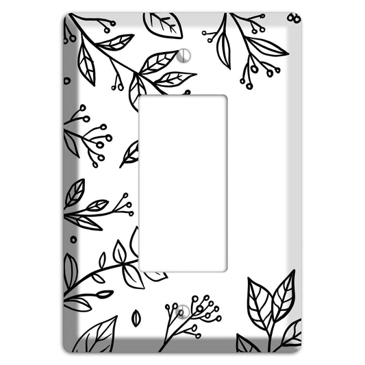 Hand-Drawn Floral 28 Rocker Wallplate